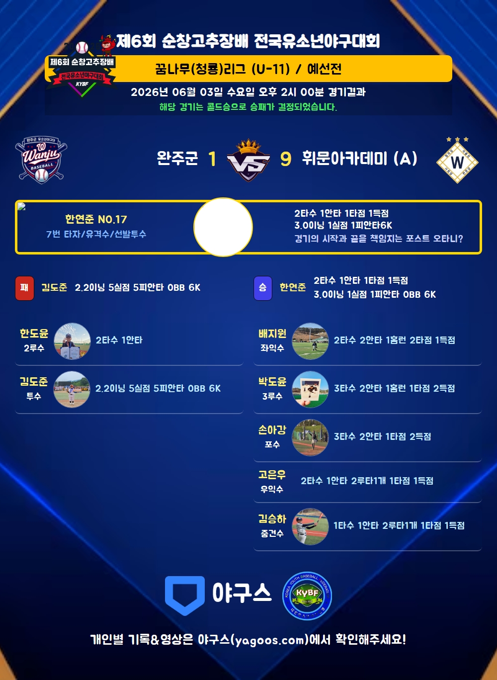 인스타그램 공유용 경기결과 이미지